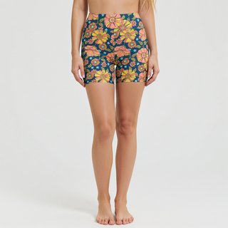 Retro Floral 70s Bike Short Bottoms, Swim Cover-up Shorts swim shorts Berry Jane™