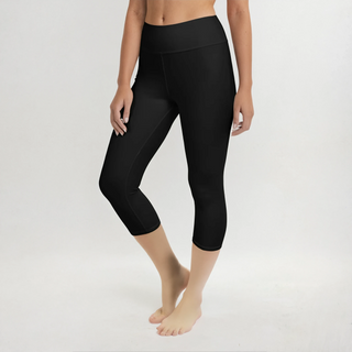 Women's Swim Capri Pants UPF 50+ Crop Swim Leggings, Black Swim Shorts Berry Jane