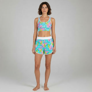 Women's Padded Sports Bra | Swim Sports Bra, Los Cabos Floral Sports Bras Berry Jane™