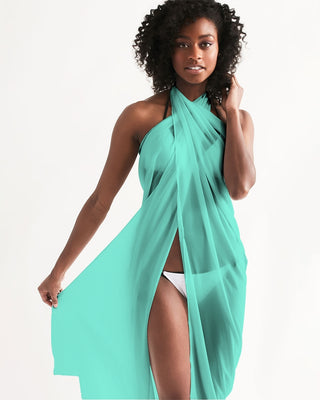 Aqua Swimsuit Cover Up Flowy Sarong