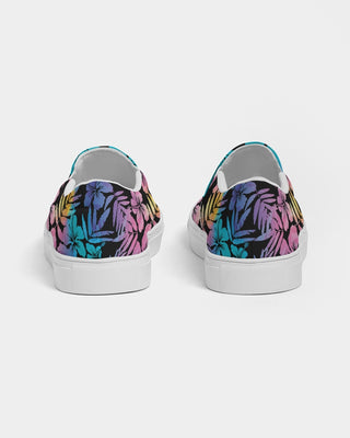 Women's Slip-On Canvas Shoes - Ombre Hawaiian Hibiscus Floral Women's Shoes Berry Jane™