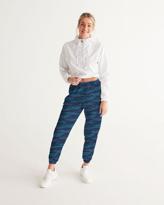 Women's Track Pants, Abstract Blue Wave Track Pants Berry Jane™
