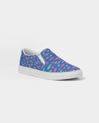 Women's Shark Print Slip-On Canvas Shoe, Electric Blue Women's Shoes Berry Jane™