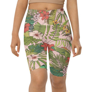 UV UPF 50+ Women's Swim Jammers Long Swim Shorts Paddle board Shorts XS-XL - Vintage Tropical Floral swim shorts Berry Jane™