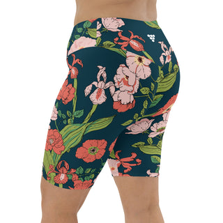 UV UPF 50+ Women's Swim Jammers Long Swim Shorts Paddle board Shorts XS-3XL - Seychelles Floral swim shorts Berry Jane™
