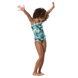 Toddler Girls (2T-7) Jade Green Mermaid Scales 1-Pc Swimsuit Kids Swimwear Berry Jane™