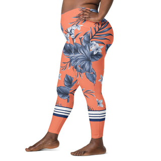 Women's Plus Size Swim Leggings w/pockets UPF 50+, Coral Swim leggings Berry Jane™