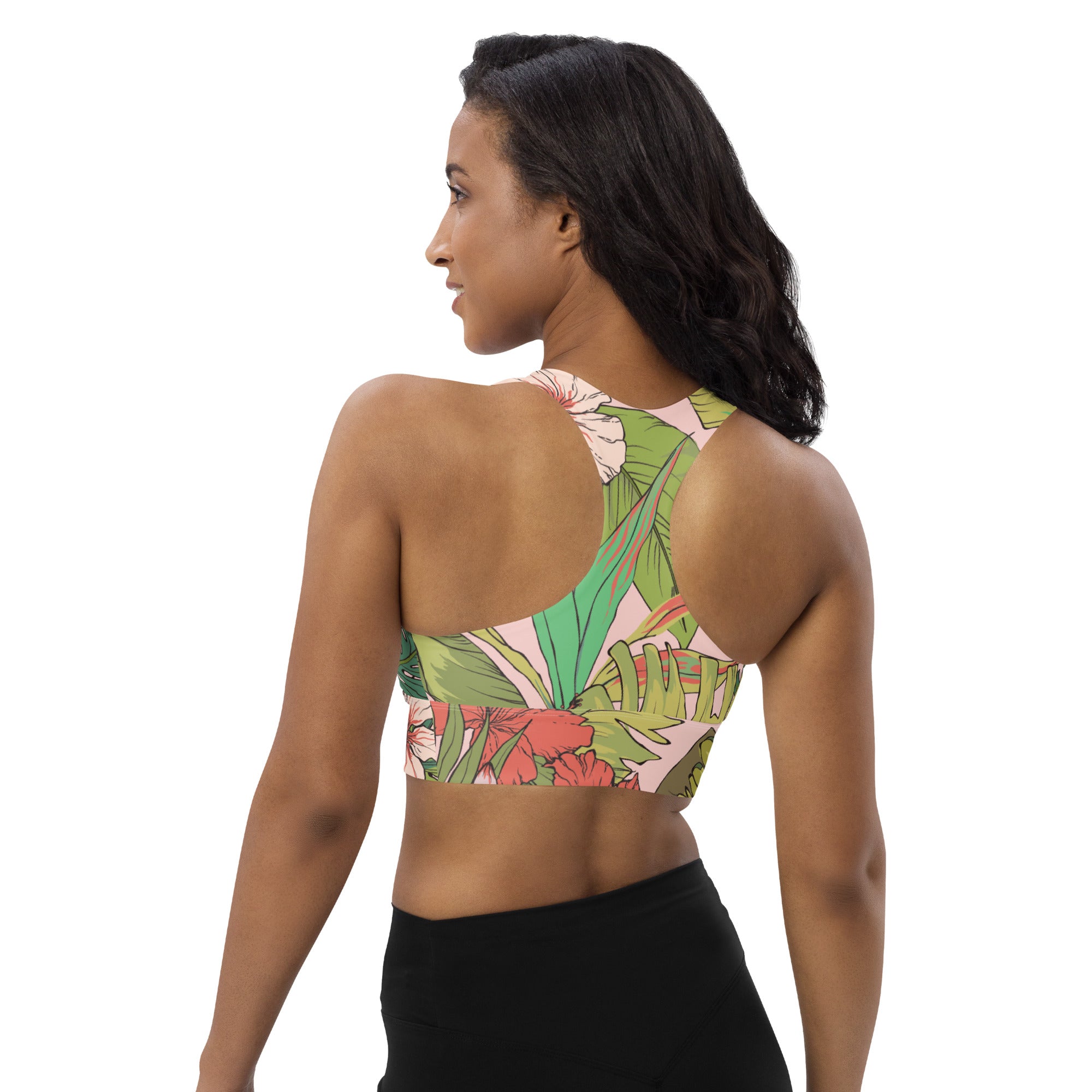 Swim Sports Bra Top UPF 50+ Sizes XS-3XL - Seychelles Floral – Berry Jane™