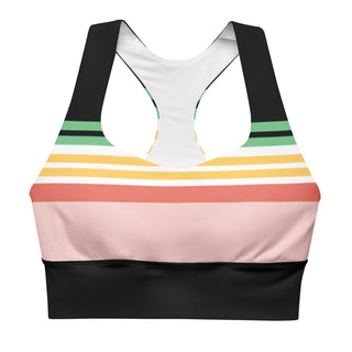 Swim Sports Bra Top UPF 50+ Sizes XS-3XL - Hawaii Stripe Swimwear Berry Jane™