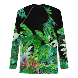 Women's Plus Size UPF 50+ Long Sleeve Sun Shirt Rash Guard - Hawaiian Garden Rash Guards & Swim Shirts Berry Jane™