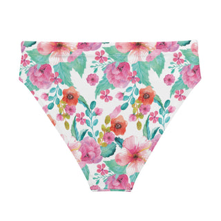 Recycled high-waisted bikini bottom - Maui Floral Swimwear Berry Jane™