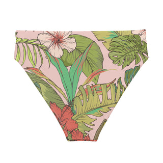 Vintage Tropical Floral Recycled High-Cut, High Waist Cheeky Fit Bikini Bottom Swimwear Berry Jane™