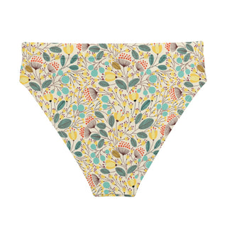 By the Sea Floral Recycled High-waisted Bikini Bottom Swimwear Berry Jane™