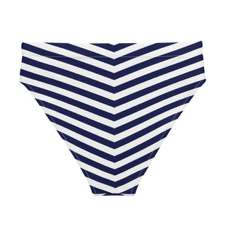 Women's Nautical Chevron Stripe Cheeky Recycled Bikini Bottoms Swimsuit Bottoms Berry Jane™