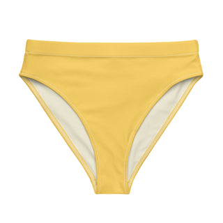 yellow high waist bikini bottoms, Berry Jane swimwear, recycled fabric