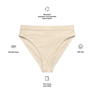 Skin Tone Recycled High-Waist Cheeky Swim Bikini Bottom - Latte Cream Skin Tone Swimwear Berry Jane™