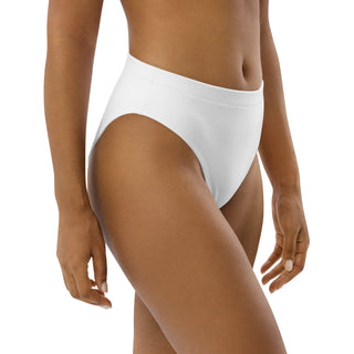 Women's Recycled High-Waist Cheeky Bikini Bottom, White Swimsuit Bottoms Berry Jane™