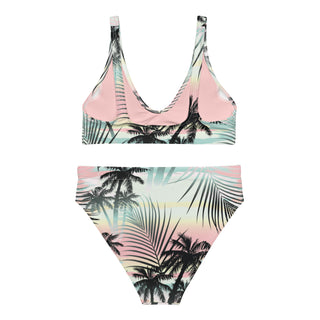 Recycled 2-Pc High-Waisted Bikini Set w/Bralette Top - Island Escape Swimwear Berry Jane™