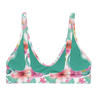 Bralette Style Bikini Top - Recycled Fabric - Maui Floral Swimwear Berry Jane™