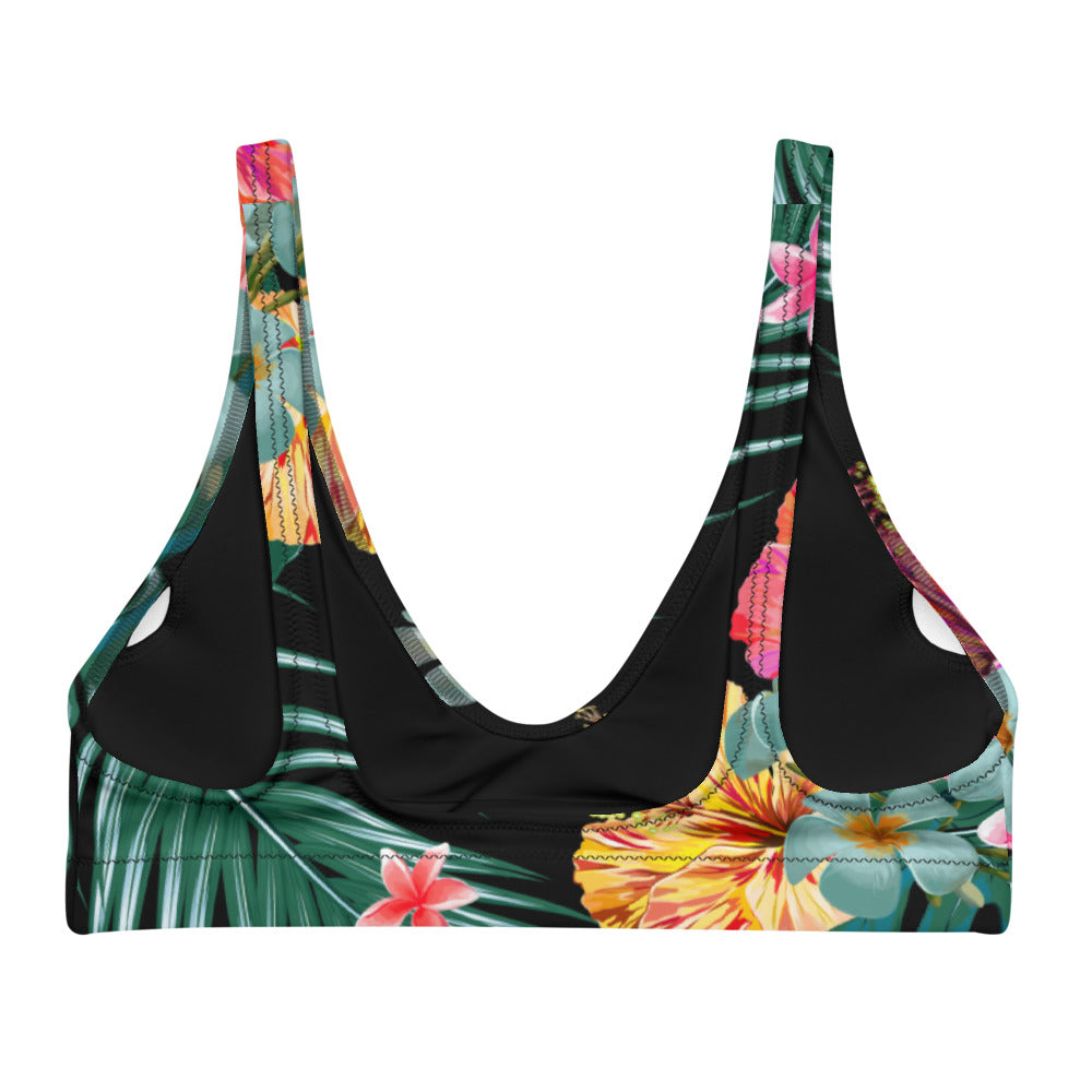 Bralette Style Bikini Top - Recycled Fabric - Hawaiian Botanical – Berry  Jane™