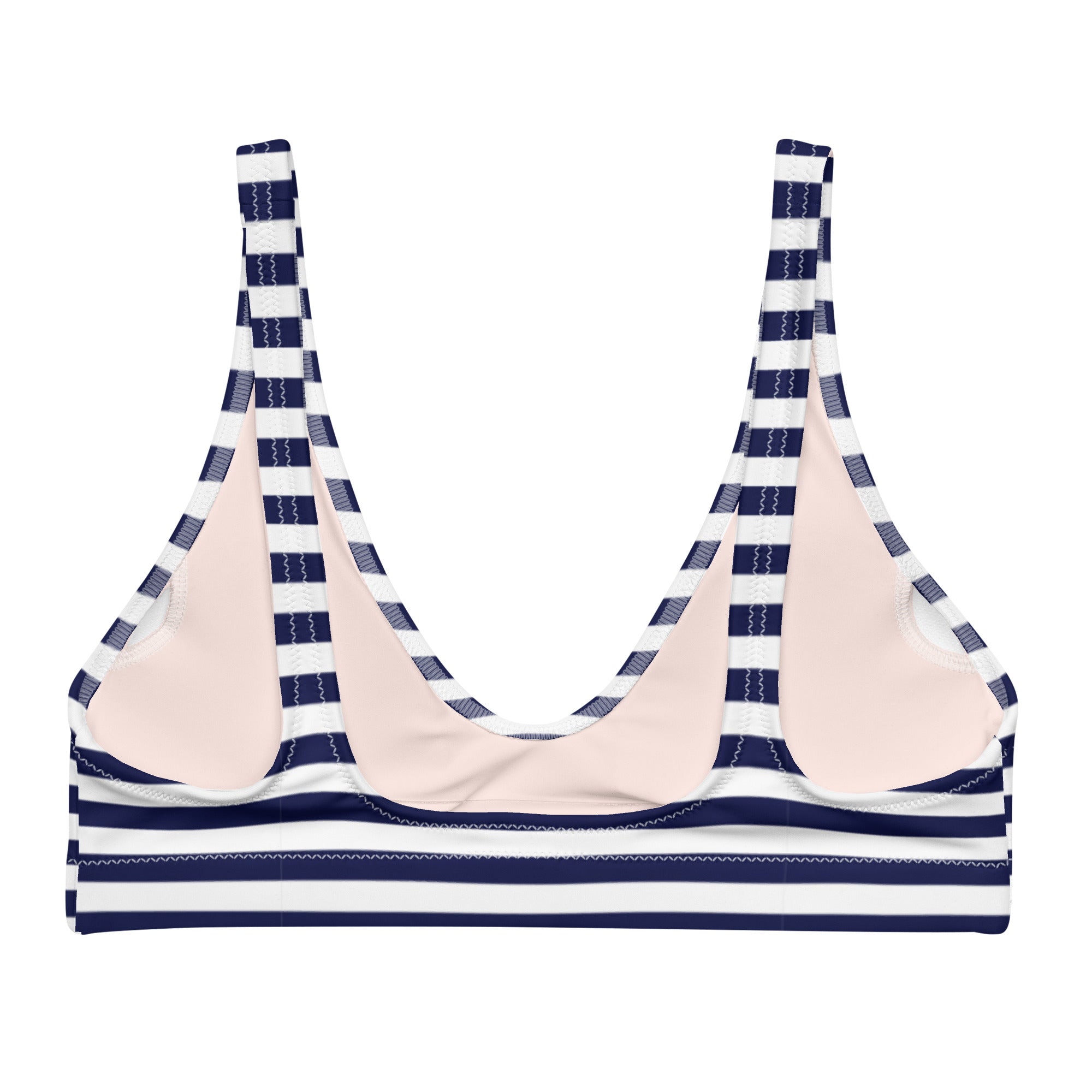 Navy Blue Nautical Stripe Bralette Bikini Top – Berry Jane™