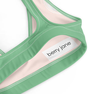 Women's Recycled Bralette Bikini Top, Pistachio Green Swimsuit Tops Berry Jane™