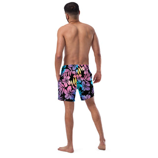 Men's Swim Trunks, Hawaiian Floral Hibiscus Couples Matching Swimwear 2XS to 6XL Swim Trunks Berry Jane™