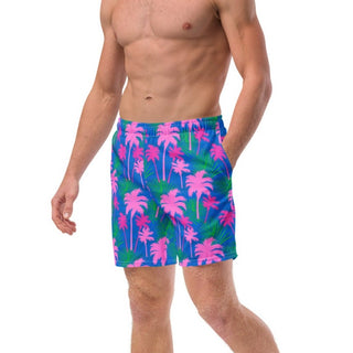 6.5" Inseam Quick Dry Elastic Waist Swim Trunk Shorts, Swim Cover-up Shorts with Lining UPF 50+