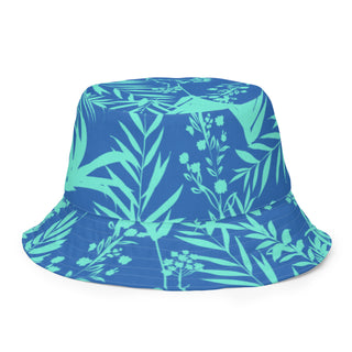 Women's Tropical Palms Turquoise Sun Hat Blue Bucket Hat Bucket Hats Berry Jane™