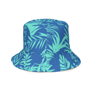 Women's Tropical Palms Turquoise Sun Hat Blue Bucket Hat Bucket Hats Berry Jane™