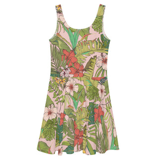 Women's Swim Dress, Beach Cover-up, Vintage Tropical Floral Dresses Berry Jane™
