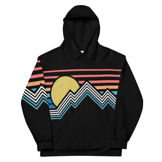 Colorado Mountains Cozy Winter Sweatshirt Hoodie - Black Sweatshirts Berry Jane™