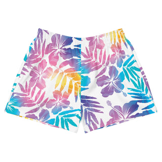UPF 50 Women's 2.5" Quick-Dry Active Paddle Board Shorts, Rainbow Hibiscus board shorts Berry Jane™