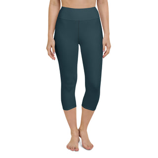 Women's Chlorine Resistant High Waist Modest Swim Leggings UPF 50 Sun Protection - Seychelles Blue Swim leggings Berry Jane™