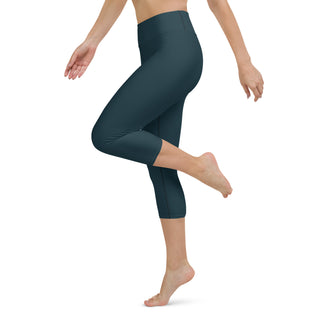 Women's Chlorine Resistant High Waist Modest Swim Leggings UPF 50 Sun Protection - Seychelles Blue Swim leggings Berry Jane™