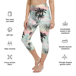 UPF 50 Swim SUP Paddleboard Surf Capri Leggings - Island Escape Swim leggings Berry Jane™