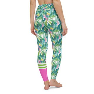 Women's Swim SUP Surf Leggings 50 UPF - Hawaiian Floral Leaf Swim leggings Berry Jane™