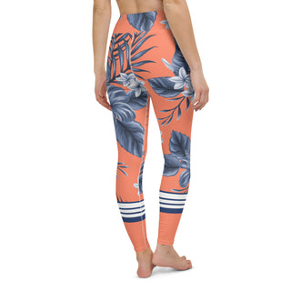 UPF 50 Paddle Board Swim Leggings - Fusion Floral Coral Swim leggings Berry Jane™
