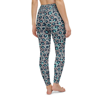 Women's Leopard Print Yoga Active Pants - Grey base layer pant Berry Jane™