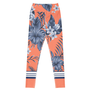 UPF 50 Paddle Board Swim Leggings - Fusion Floral Coral Swim leggings Berry Jane™