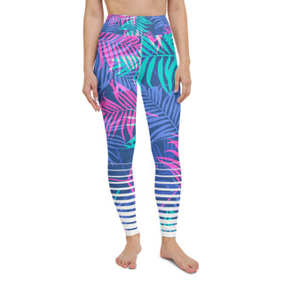 UPF 50 Women's Surf, SUP Paddle Board Leggings - Kai Floral Stripe Swim leggings Berry Jane™