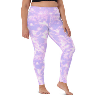 High Waist Marble Dye Yoga Leggings - Lavender Yoga Leggings Berry Jane™