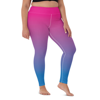 Ombre Pink and Blue Yoga Leggings Yoga Leggings Berry Jane™