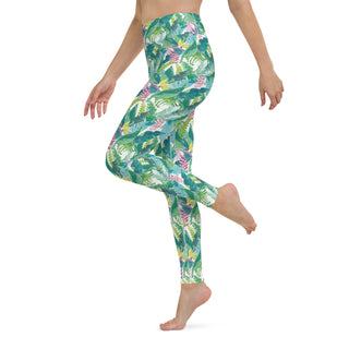Women's  Swim Leggings UPF 50, Hawaiian Tropical Leaf Swim leggings Berry Jane™