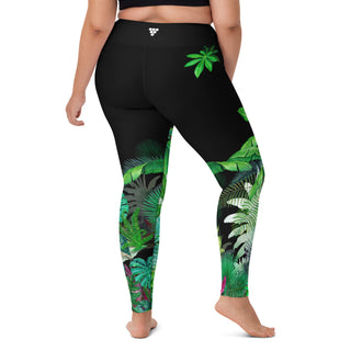 Women Swim Leggings, Paddleboard, Surf SUP - Hawaiian Gardens Swim leggings Berry Jane™