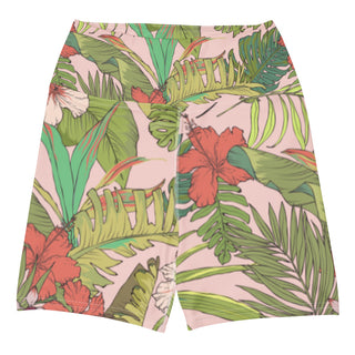 5" Swim Shorts UV Women's Swim Shorts Long Boy Shorts- Vintage Tropical Floral swim shorts Berry Jane™