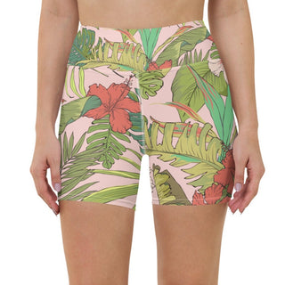 5" Swim Shorts UV Women's Swim Shorts Long Boy Shorts- Vintage Tropical Floral swim shorts Berry Jane™