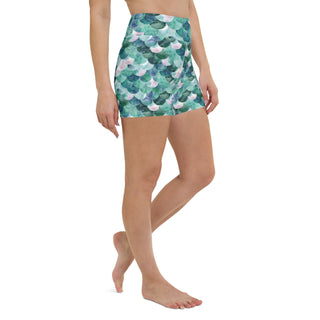 Women's 5" UPF 50 Swim Shorts, Sea Life Mermaid Scales Swimsuit Bottoms Berry Jane™