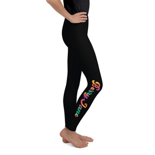 Tween Girls (8-20) UPF 50 Swim Leggings - Rainbow Logo Swim leggings Berry Jane™