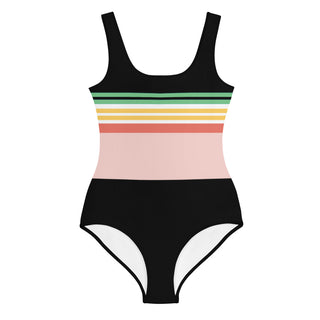 Girls Tween UPF 50 1-Pc. Swimsuit - Vintage Hawaii Stripe Swimsuit 1 Pc. Berry Jane™